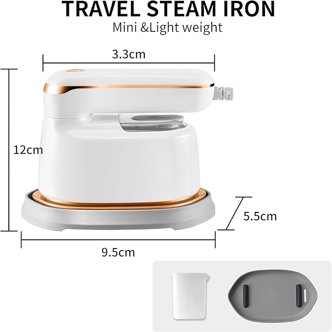 Travel Mini Steam Iron: Handheld Portable Small Clothing Electric Steam Ironing Machine, Suitable for Travel, College Dormitory, Home Essential