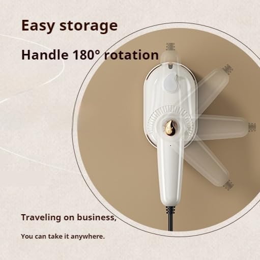 Portable Handheld Iron, Mini Handheld Steamer Iron for Clothes, 180°Rotatable Travel Garment Steamer, Mini Ironing Machine Support Dry & Wet Ironing for Home,Travel,Gifts travel steamer (white)
