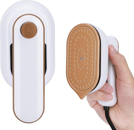 Portable Handheld Iron, Mini Handheld Steamer Iron for Clothes, 180°Rotatable Travel Garment Steamer, Mini Ironing Machine Support Dry & Wet Ironing for Home,Travel,Gifts (white)