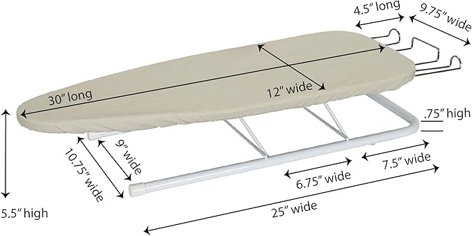 Portable Folding Desktop Ironing Board with Iron Rest – Compact & Sturdy Mini Ironing Table for Home, Dorm, and Travel Use