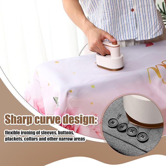 Portable Travel Mini Iron for Clothes 3 in 1 Travel Steamer 180° Rotating Handheld Iron Portable Small Size Machine for Dry and Wet for College Dorm(White)